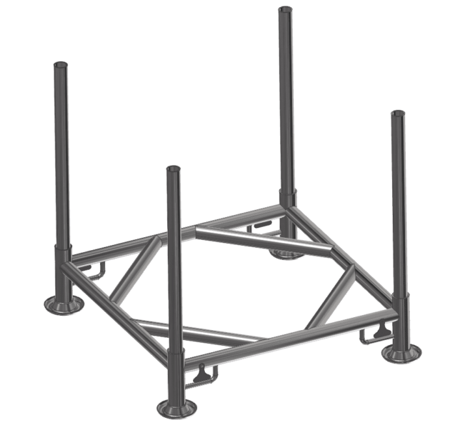 Stillage with removable posts