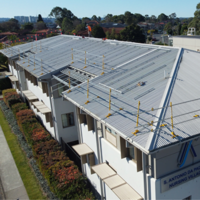 Commercial roof edge protection