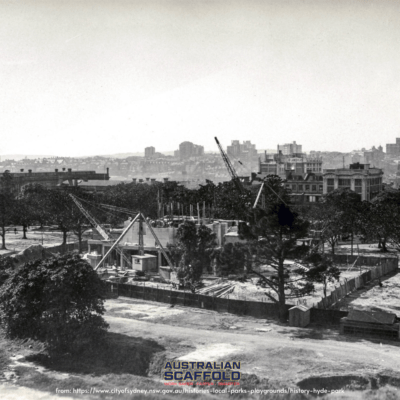 Construction of Sydney's Hyde Park