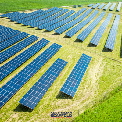 Scaffold for solar farm