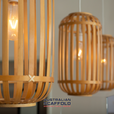 Scaffold for Bamboo lamp installation